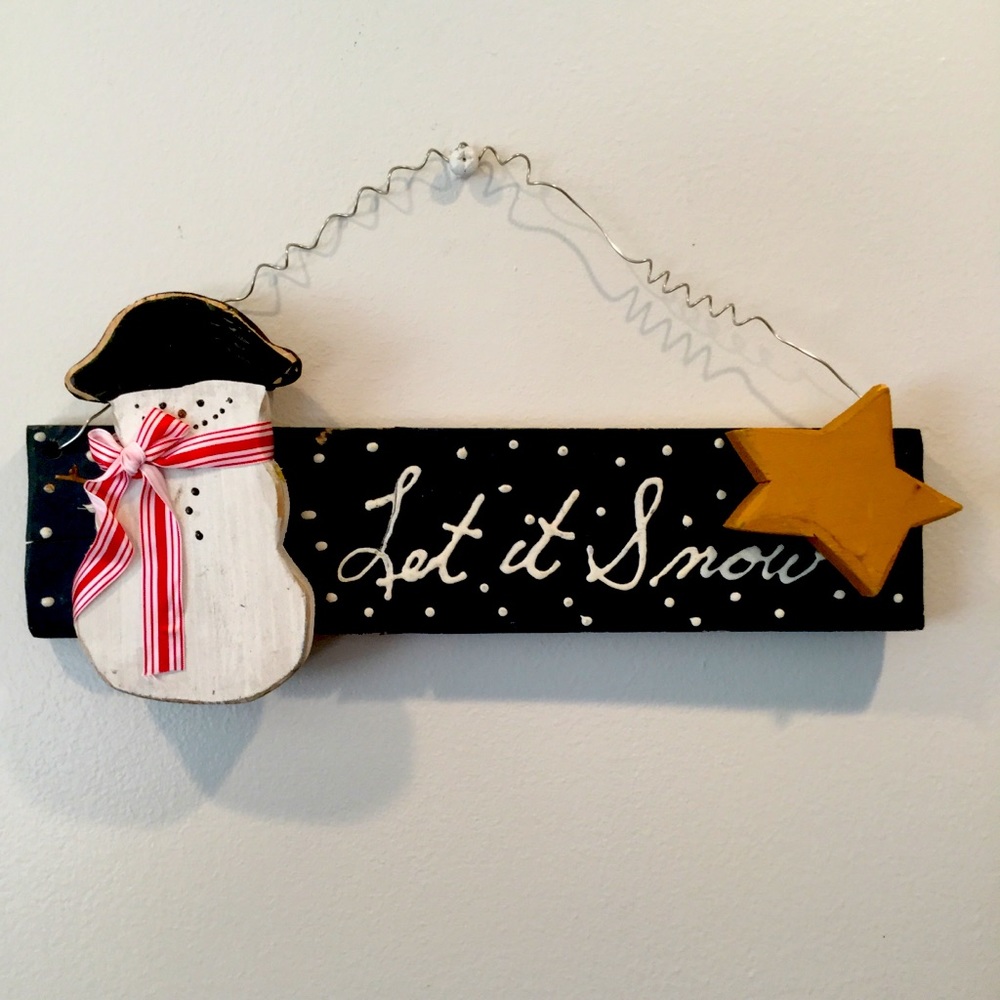 Holiday Patriotic Snowman Hanging Decor